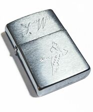 Zippo Vintage June 1994 Brushed Chrome Lighter with Flying Duck + J.W. Monogram picture