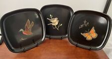 VTG Lot of 3 Couroc Trays  -Butterfly, Birds & Duck - 8” x 8” -Monterey, CA picture