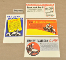 Vtg Harley Davidson Motorcycle 1930s Postcard Lot of 4 1930 1935 1937 1939 *READ picture
