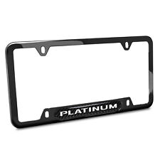 Ford Platinum Real Carbon Fiber Insert Black Stainless Steel License Plate Frame picture