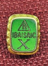 Vintage Hoover Vacuum Employee Pin IBAISAIC X 10 Year with Box Green and Gold picture