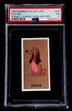 1957 BARRATT & CO LTD. WALT DISNEY CHARACTERS DACHIE #46 PSA 5 EX RARE CARD picture