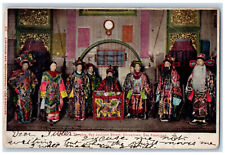 San Francisco CA Calistoga CA Postcard Chinese Theatre Chinatown Statue 1906 picture