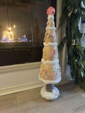 Cracker Barrel Blow Mold Gingerbread Tree Christmas 30 Battery Powered picture