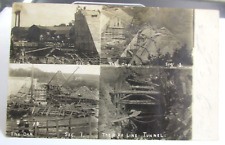 1913 ALTMAR NEW YORK NY., RPPC Real Photo Postcard Multi-View Dam Construction picture