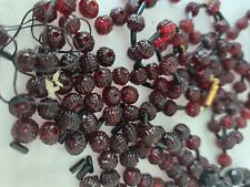 antique,victorian,DECO,ruby red glass,beads,garnet,?,ABSOLUTELY GORGEOUS picture