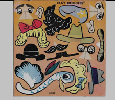 VINTAGE CLAY DOODLES - VINTAGE CUT OUTS FOR CLAY DECORATION - CARD E-935 picture