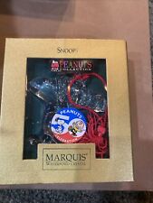 Waterford Crystal Peanuts Snoopy 50th Anniversary Celebration Ornament NEW picture