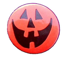 Hallmark BUTTON PIN Halloween Vintage PUMPKIN SMILEY Face JOL 1988 Mini Holiday picture