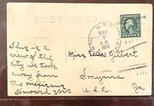 Mexican Border War 1916 USS New Hampshire Postal Cover Postcard picture