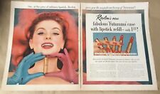 Revlon lipstick print ad 1956 vintage 1950s retro home decor art model Futurama picture