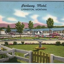 c1950s Livingston, MT Parkway Motel Best Western AAA Roadside Yellowstone A234 picture