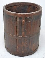 Vintage Wooden Grain Measurement Mana Pot Original Old Hand Crafted picture