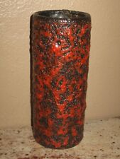 Vintage German Orange Peel Pottery Textured Vase Scheurich Keramik - Lava Glaze picture