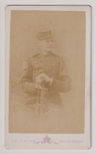 Lejeune CDV in Paris - S/Marine Lieutenant Named - Vintage c.1872 picture