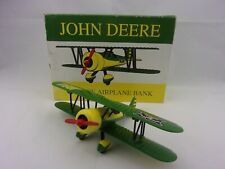Vintage John Deere JD94 Stearman Bi-Plane Airplane Bank 1993 #37516 picture