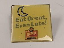 Wendy's Vintage Pin Eat Great Even Late One Inch picture