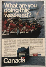 Vintage 1969 Canada Travel Original Print Ad Full Page - What Are You Doing picture