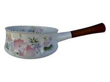 VTG- Kobë Cookware - Floral Enamel Sauce Pot With Wood Handle picture