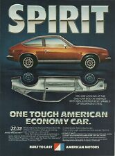 1981 AMC Spirit DL American Motors vintage print ad 80's Car advertisement picture