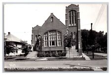 Newton IA Iowa First Evangelical Lutheran Church RPPC Real Photo Postcard picture