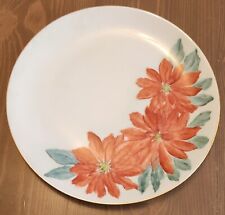 Rare Vtg Handpainted Pointsettia German Holiday China Collectible Holiday Plate picture