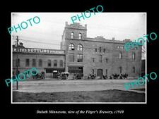 OLD POSTCARD SIZE PHOTO OF DULUTH MINNESOTA THE FITGERS BREWERY PLANT c1910 picture