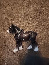 Vintage Justen Blue Ribbon Clydesdale 3168 Horse Toy Hard Plastic Budweiser picture