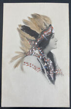 1915 Millmont USA Postcard Cover To Mt Carmel PA Native American Indian Girl picture