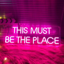 50cmX18cm Neon Sign THIS MUST BE THE PLACE LED Night Light Room Home Wall Decor picture