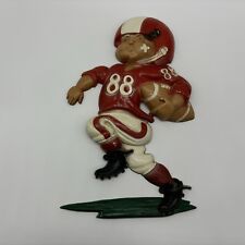 Vintage 1976 Homco Cast Aluminum Boy Football Player Receiver Red Uniform #88 picture