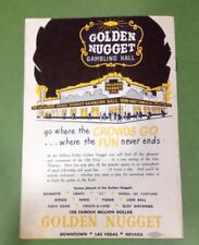 1276b Vintage Las Vegas Golden Nugget Gaming Gambling Guide 1948 Craps Roulette picture