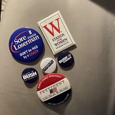 George W Bush Campaign Pins-Lot Of 6 From 2000 Campaign picture