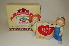 1985 Cabbage Patch Kids Boy & Girl Porcelain Figurine - I Love You - Mint in Box picture