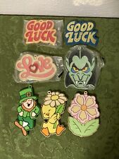 Lot Of 7 Vintage Painted Plastic Hallmark Cookie Cutters Spring Dracula Flower picture
