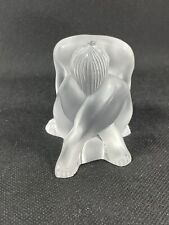 LALIQUE Signed Crystal French Frosted Nu Assis Nude Sitting Figurine Sculpture picture