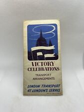 Vintage London Ephemera - Victory Celebrations London Transport Brochure & Map picture