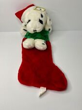Chosun Dalmatian Plush Puppy Dog Christmas Stocking Santa Hat Vintage READ ASIS picture