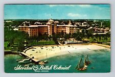 Nassau Bahamas Sheraton British Colonial Hotel c1964 Vintage Souvenir Postcard picture