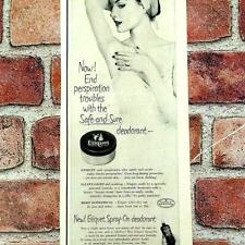 Etiquet Deodorant / Wear Sunglasses comfort safety - 1950 Orig Vtg PRINT AD picture