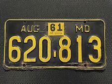 MISSOURI LICENSE PLATE 1961 AUGUST 620 813 picture
