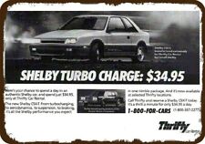 1988 SHELBY DODGE CSX-T THRIFTY Car Rental VinLook DECORATIVE REPLICA METAL SIGN picture