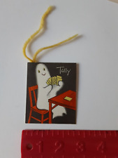 Old Vintage Cardstock Halloween Ghost Playing Cards Tally Card Hallmark Unused picture