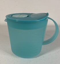 Tupperware CrystalWave 1-Qt Pitcher in Tropical Water Aqua - Microwave Safe picture