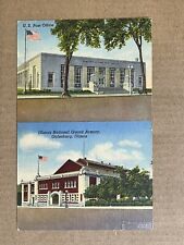 Postcard Galesburg Illinois National Guard Armory & Post Office Linen Vintage PC picture