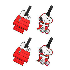Peanuts Snoopy Luggage Tag 4-Piece Set - PVC Snoopy Suitcase Tags, Bag Tags, picture