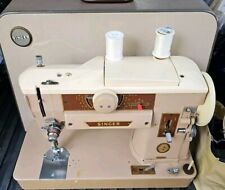 Singer 401A Sewing Machine w/ Pedal Cords vintage slant zig zag With Case picture