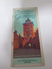 Travelling Through Germany Vintage 1929 Southern Railway London Booklet C6 picture