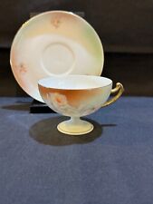 Royal Rudolstadt Prussia Pedestal Cup and Saucer Warm Soft Tones Excellent Cond. picture
