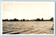 POSTCARD RPPC Sand Lake Michigan View Across the Water Cottages Opp Shore 1940s picture